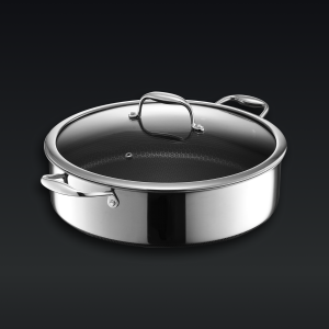 Hybrid Deep Sauté Pan/Chicken Fryer with Lid, 7-Qt