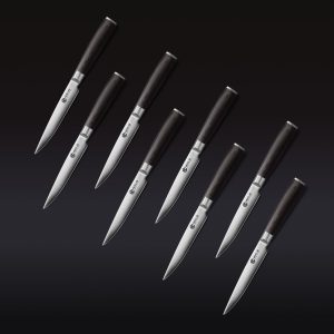 Damascus Steel Steak Knife Set, 8-pc (Espresso)