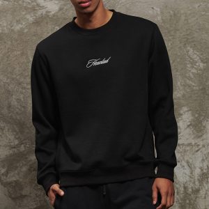 Cursive Hexclad Unisex Crew Neck Sweatshirt — XS