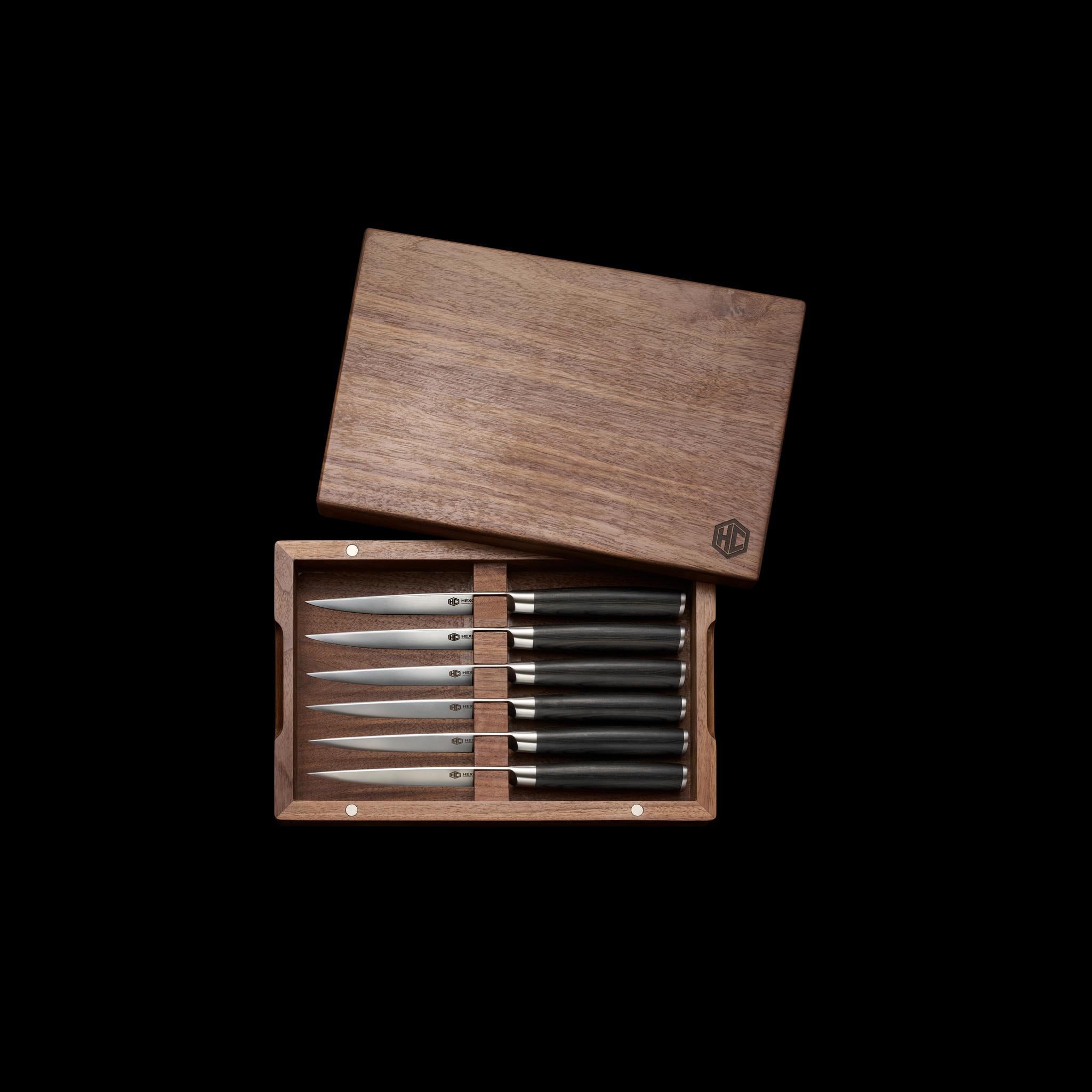 Damascus Steel Steak Knife Boxed Set, 6-pc (Green) - Image 2