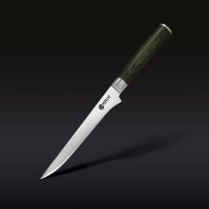 Damascus Steel Boning & Fillet Knife, 6" (Green)