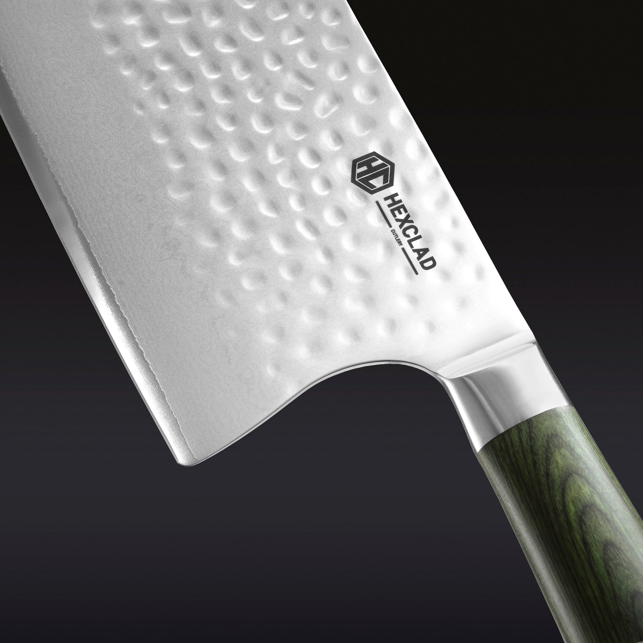 Damascus Steel Cleaver, 7" (Green) - Image 2