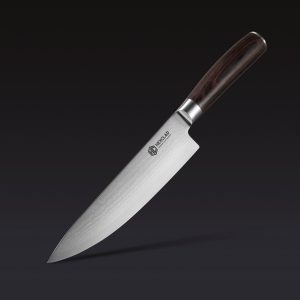 Damascus Steel Chef's Knife, 8" (Espresso)