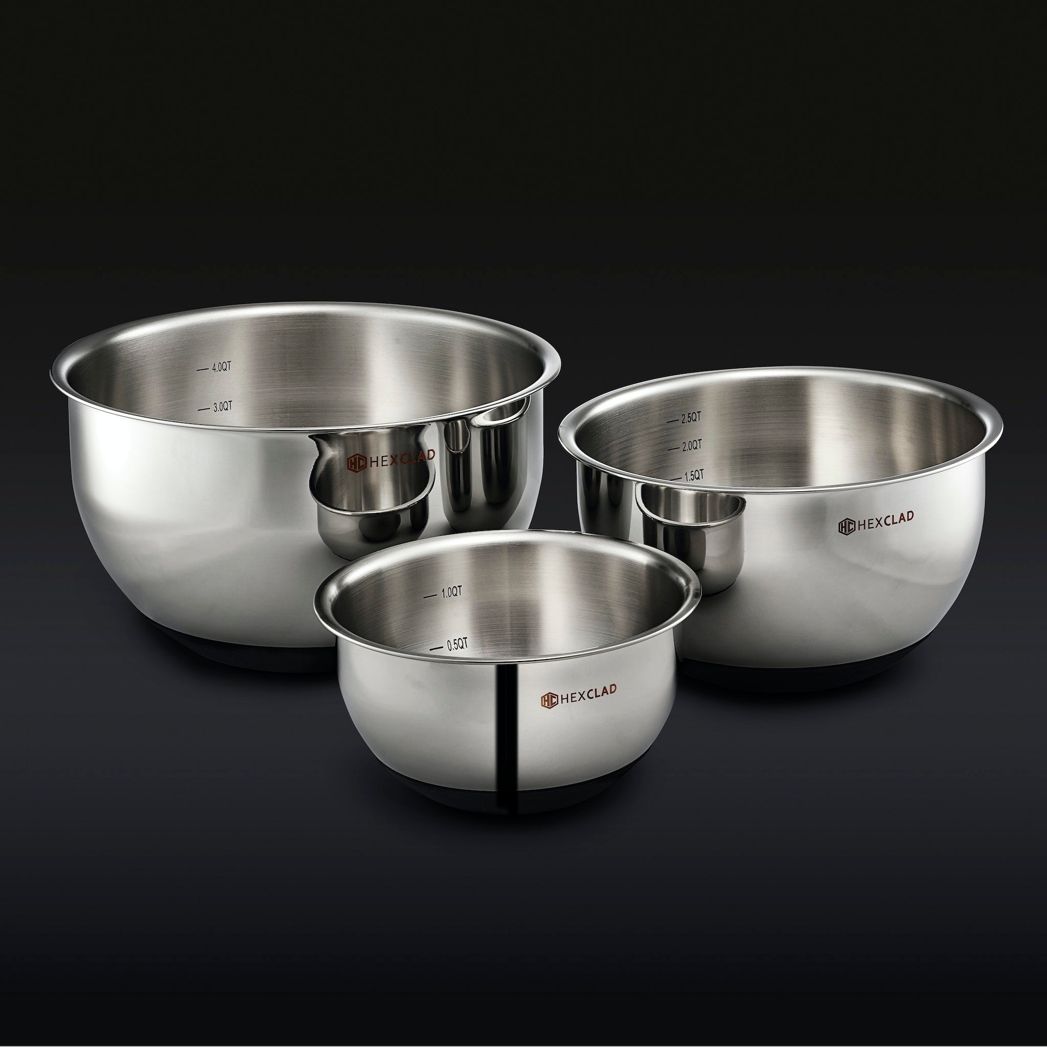 Stainless Mixing Bowl Set with Vacuum Seal Lids, 6-pc - Image 2