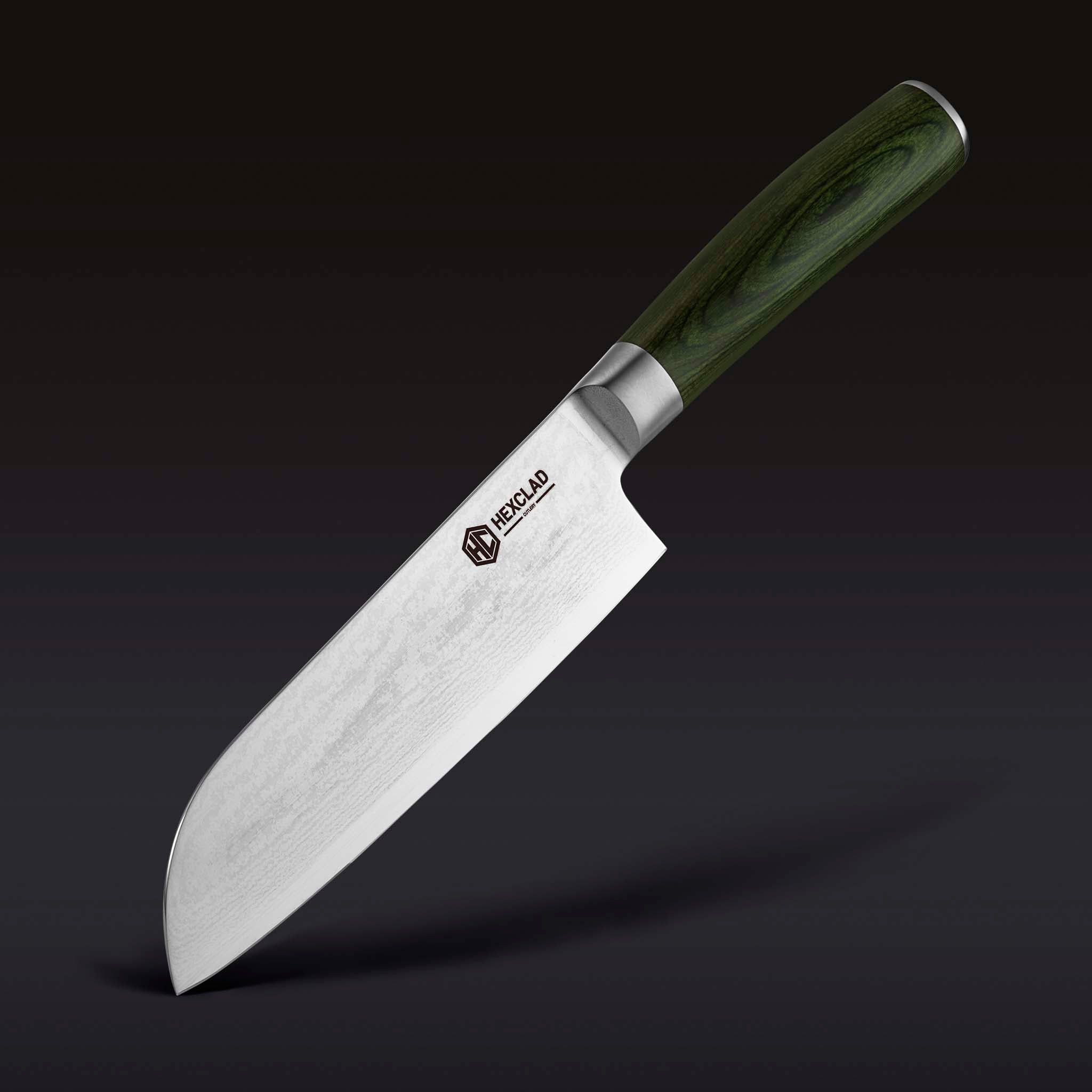 Damascus Steel Santoku Knife, 7" (Espresso) - Image 2