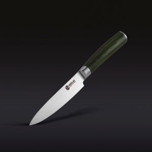 Damascus Steel Utility Knife, 5" (Green)